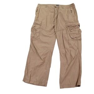 Ralph Lauren Polo Jeans Co Tactical Cargo Pants Men 40x30 Tan Cotton Utility Y2K